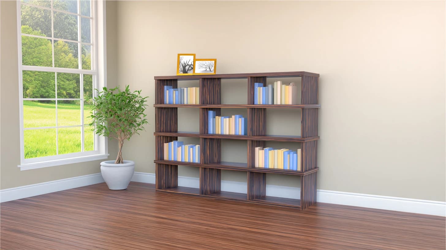 Bright Bookshelf Background 14 - Free virtual background for Zoom, Teams & Google Meet