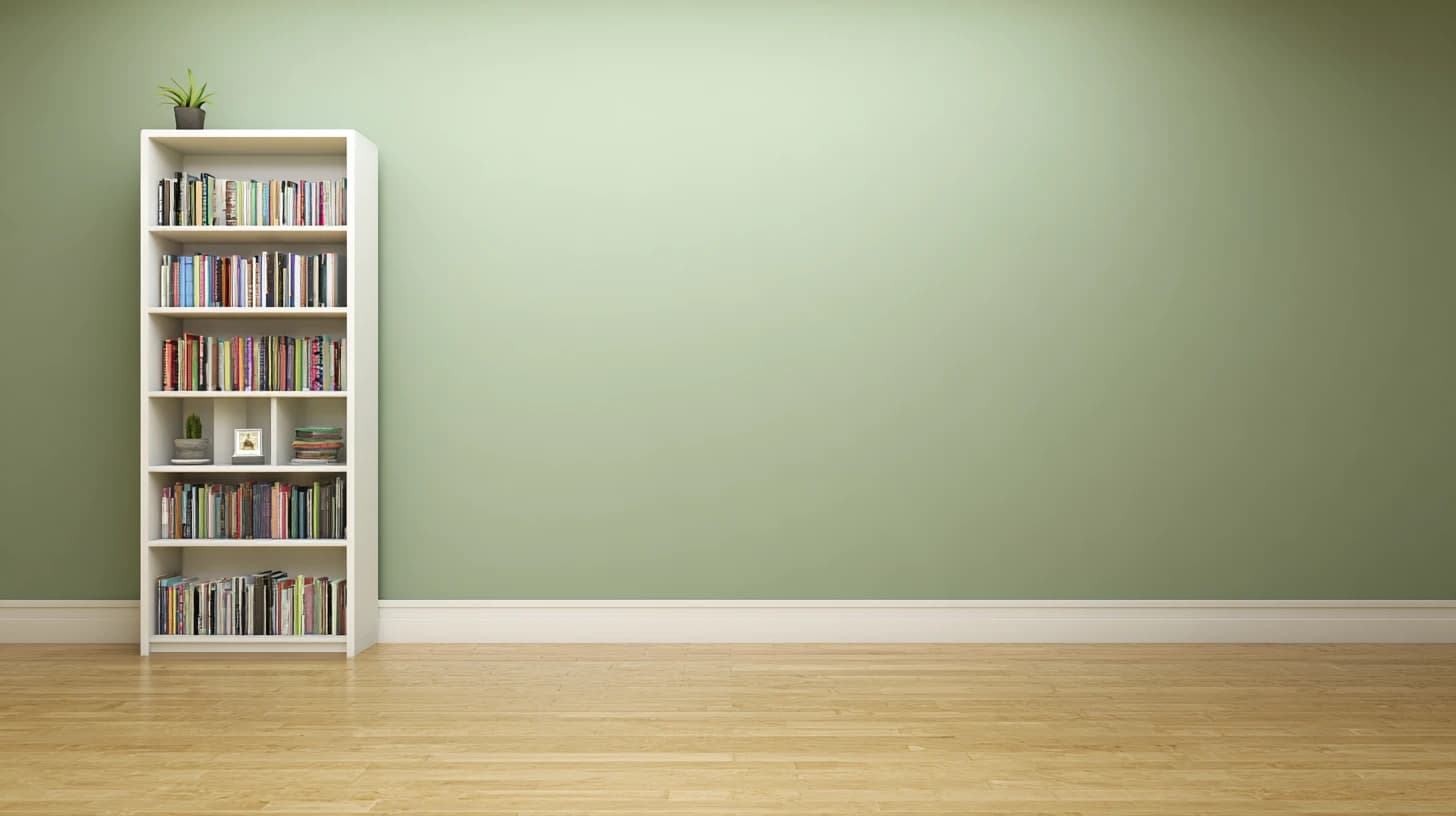 Bright Bookshelf Background 17 - Free virtual background for Zoom, Teams & Google Meet