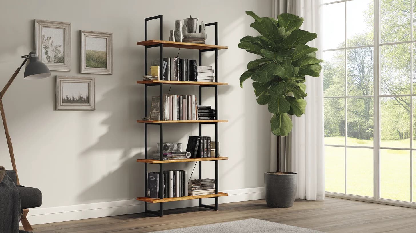 Bright Bookshelf Background 20 - Free virtual background for Zoom, Teams & Google Meet