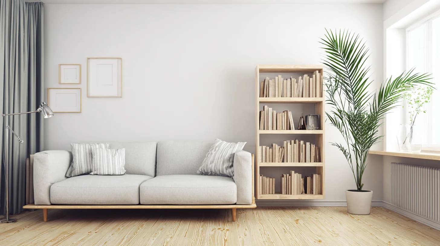 Bright Bookshelf Background 39 - Free virtual background for Zoom, Teams & Google Meet