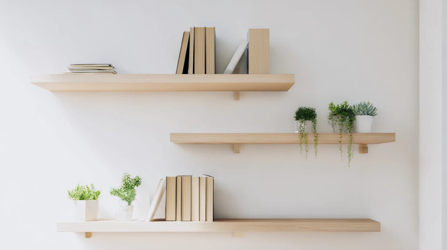 Bright Bookshelf Background 13