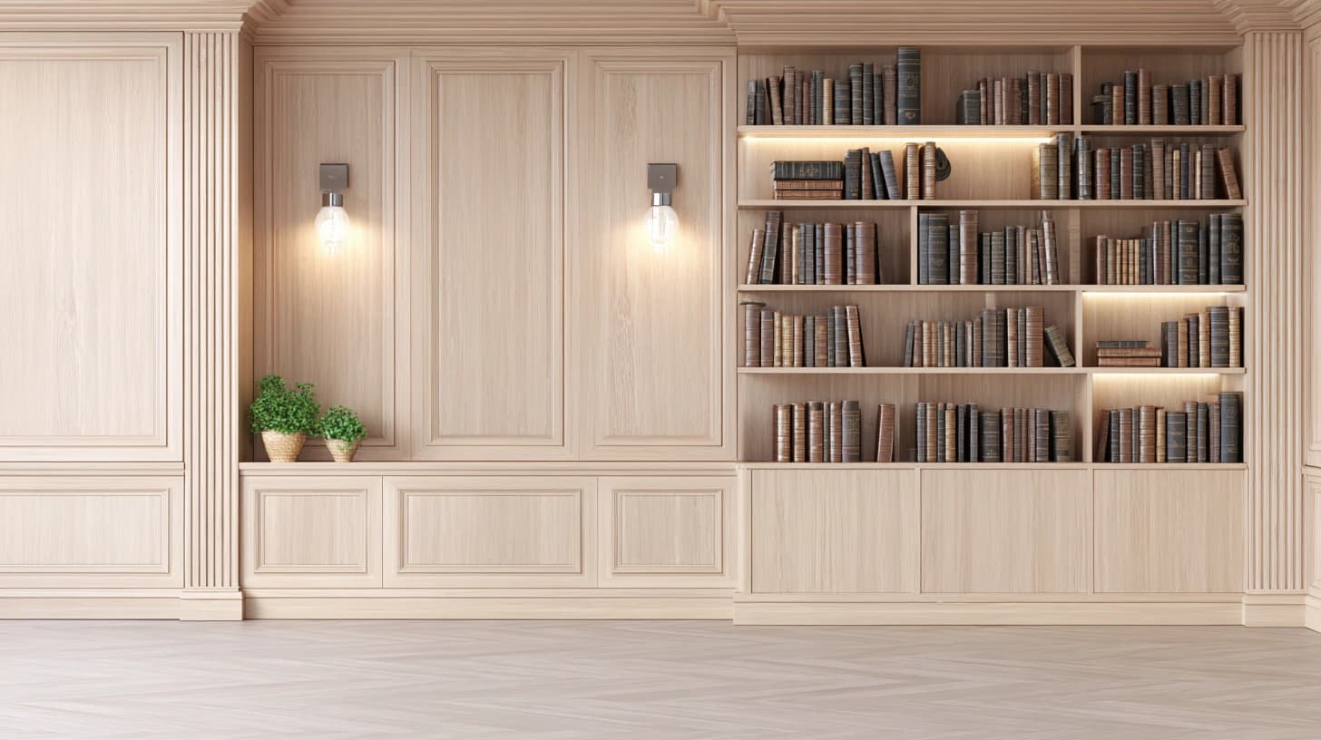 Bright Bookshelf Background 36