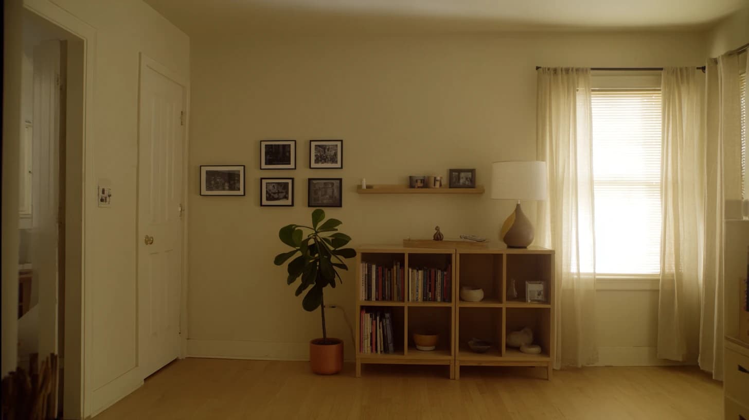 Dark Bookshelf Background 1 - Free virtual background for Zoom, Teams & Google Meet