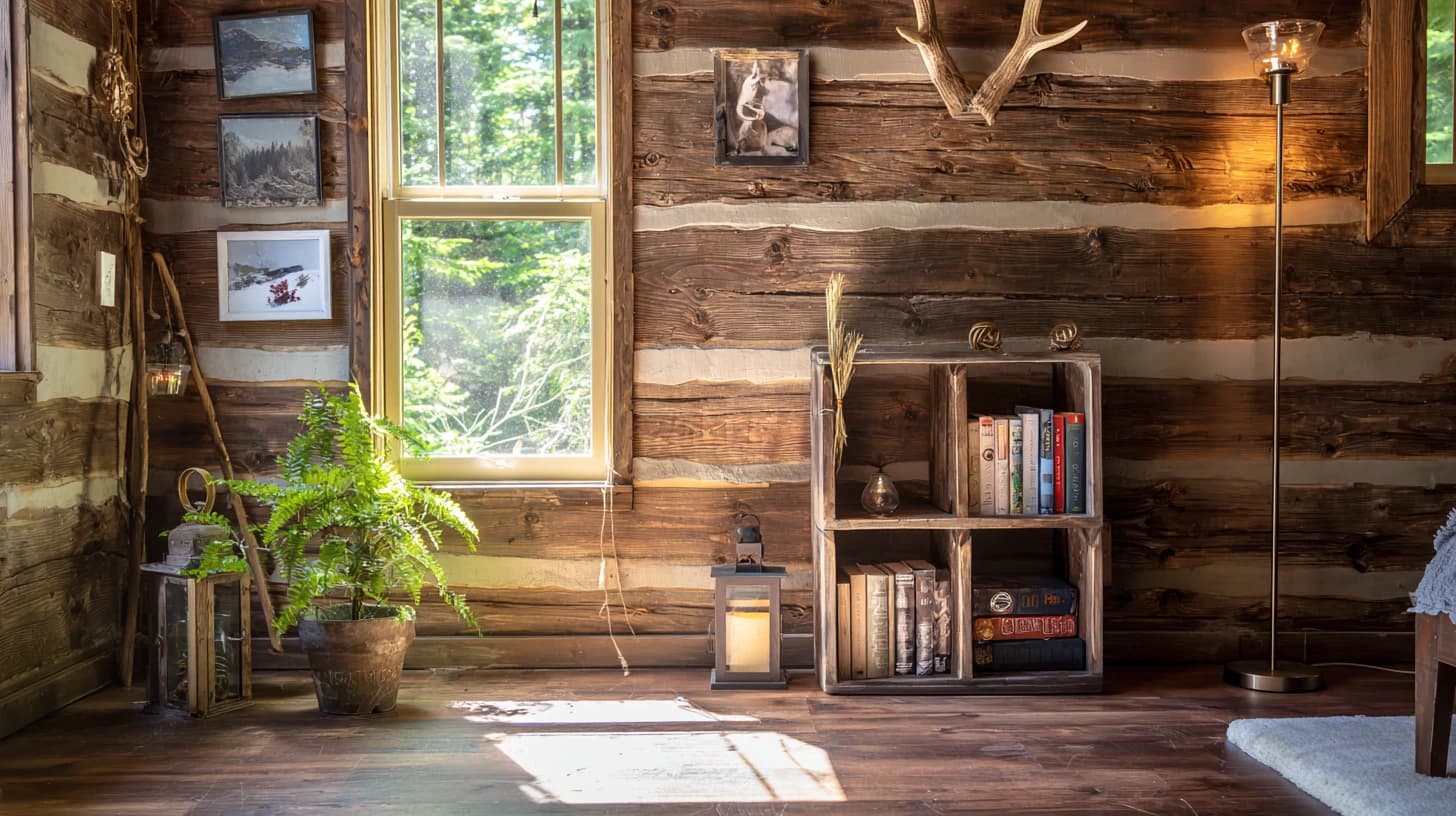 Dark Bookshelf Background 15 - Free virtual background for Zoom, Teams & Google Meet