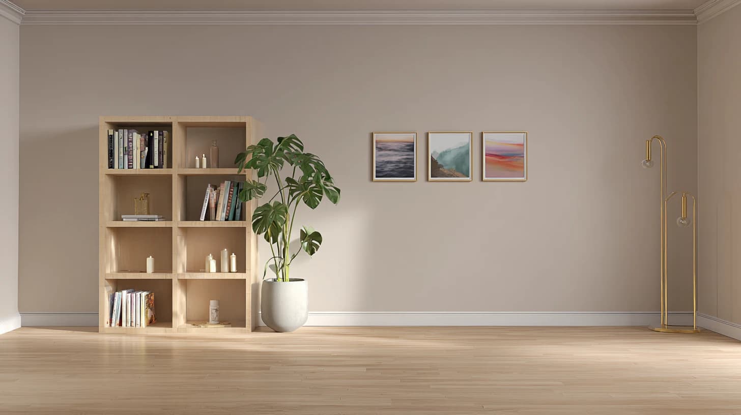 Dark Bookshelf Background 20 - Free virtual background for Zoom, Teams & Google Meet