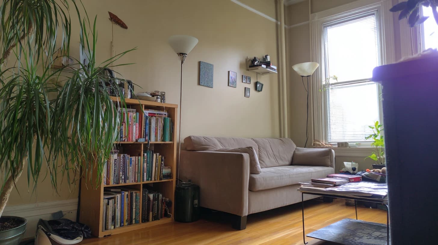 Dark Bookshelf Background 24 - Free virtual background for Zoom, Teams & Google Meet