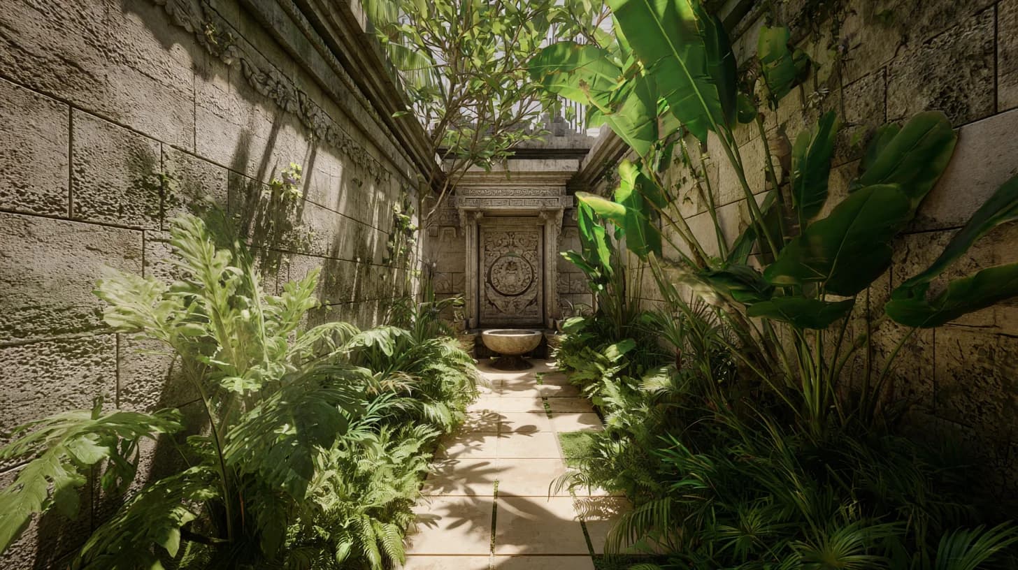 Garden Patio Background 23 - Free virtual background for Zoom, Teams & Google Meet