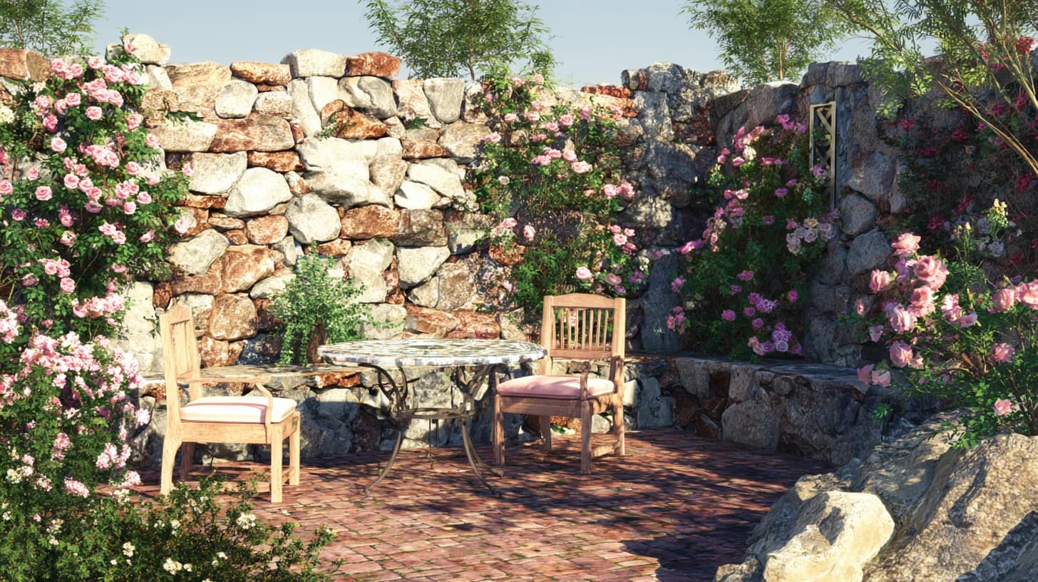 Garden Patio Background 25 - Free virtual background for Zoom, Teams & Google Meet