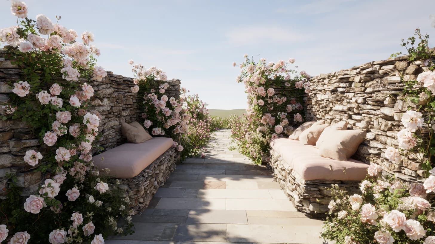 Garden Patio Background 34 - Free virtual background for Zoom, Teams & Google Meet