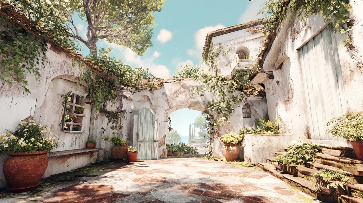 Garden Patio Background 37 - Free virtual background for Zoom, Teams & Google Meet