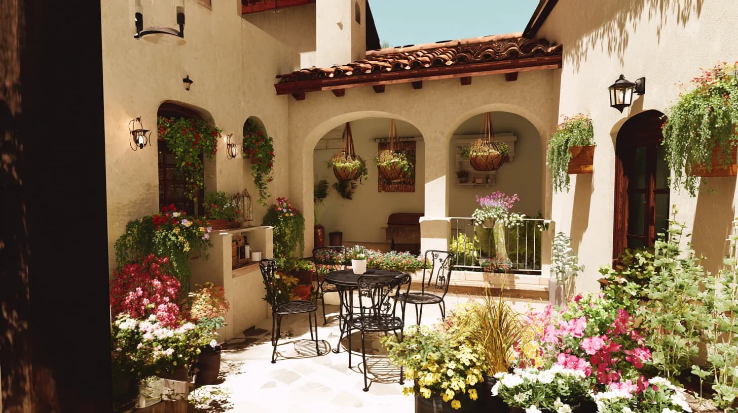 Garden Patio Background 38 - Free virtual background for Zoom, Teams & Google Meet