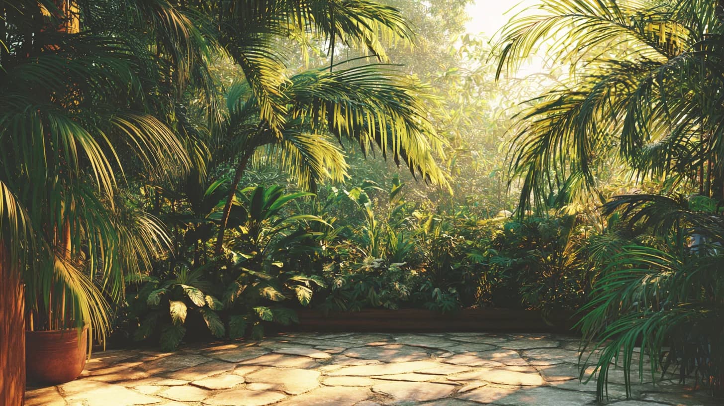 Garden Patio Background 40 - Free virtual background for Zoom, Teams & Google Meet