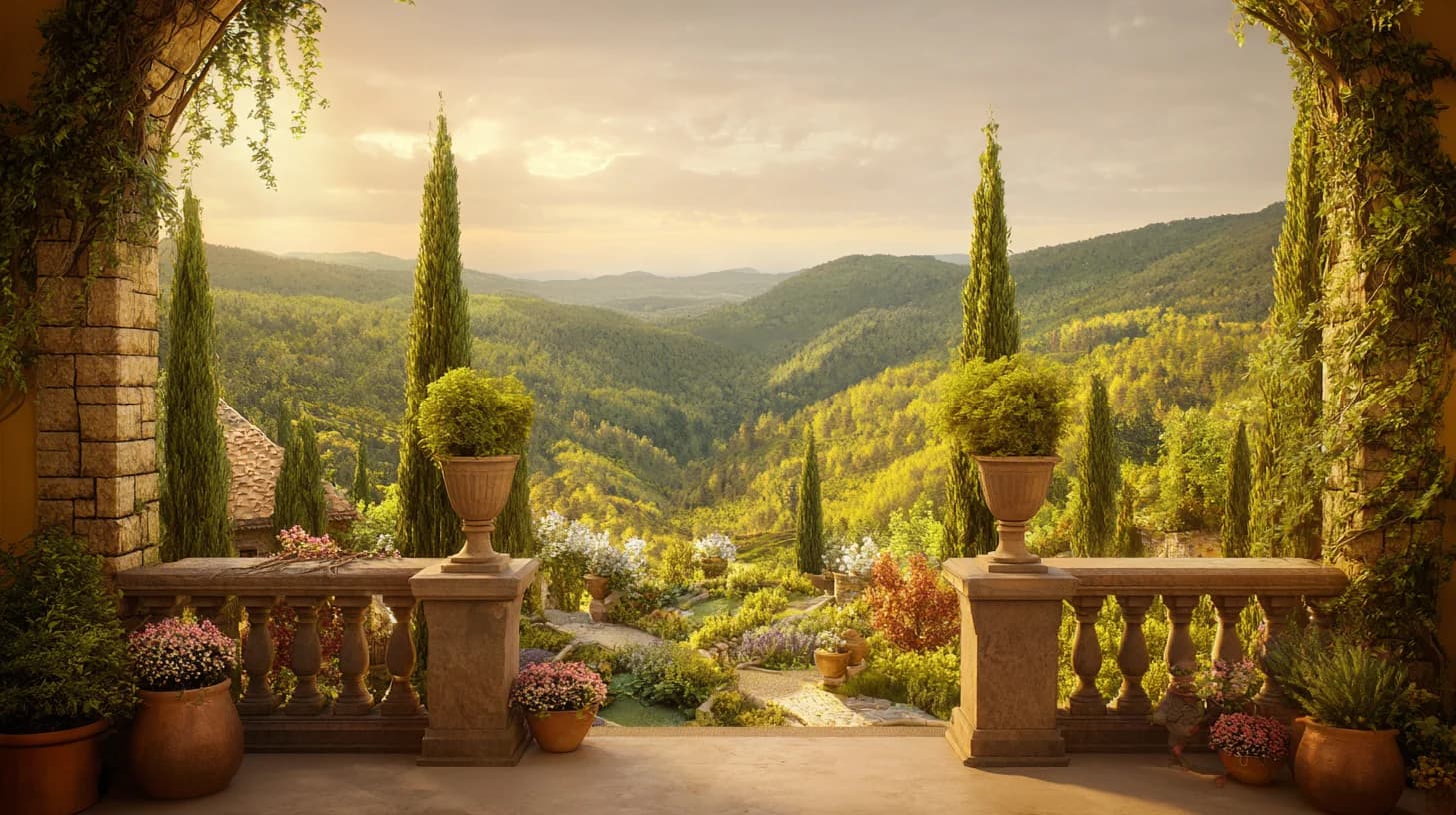 Garden Patio Background 43 - Free virtual background for Zoom, Teams & Google Meet