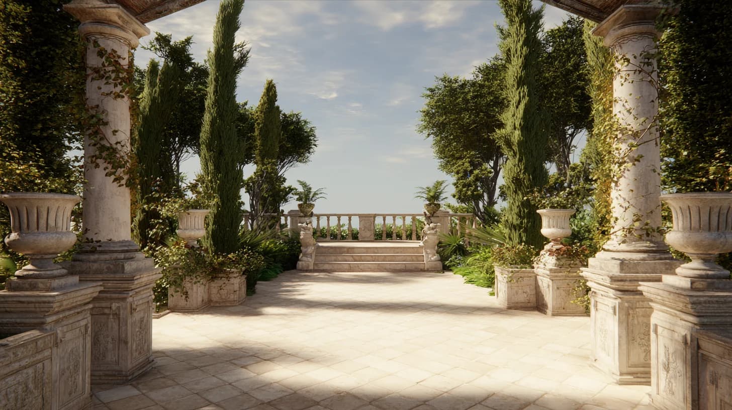 Garden Patio Background 44 - Free virtual background for Zoom, Teams & Google Meet