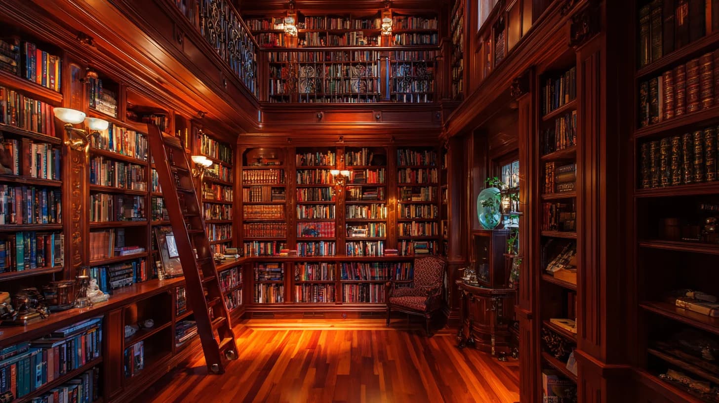 Library Background 66 - Free virtual background for Zoom, Teams & Google Meet