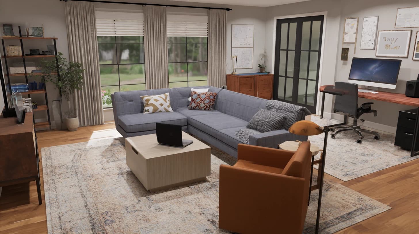 Living Room Background 43 - Free virtual background for Zoom, Teams & Google Meet