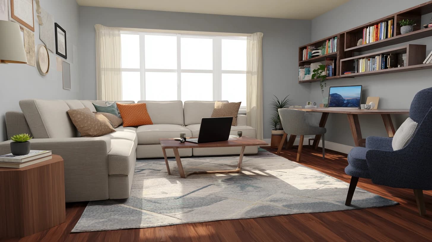 Living Room Background 47 - Free virtual background for Zoom, Teams & Google Meet