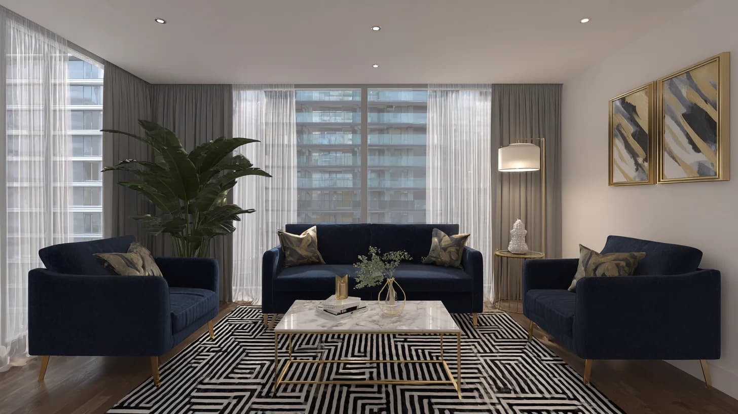 Living Room Background 54 - Free virtual background for Zoom, Teams & Google Meet