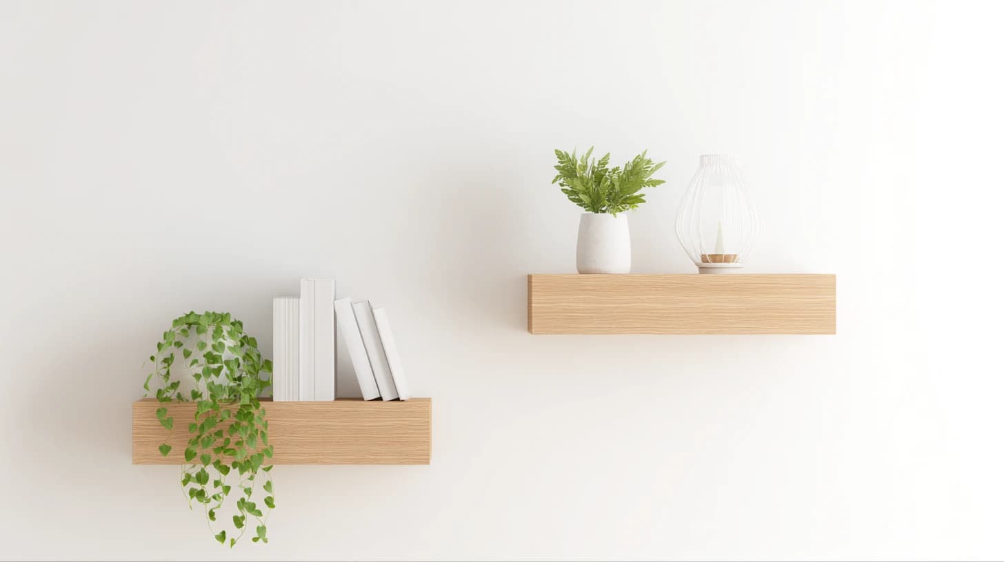 Bright Wall Shelf Background 1 - Free virtual background for Zoom, Teams & Google Meet