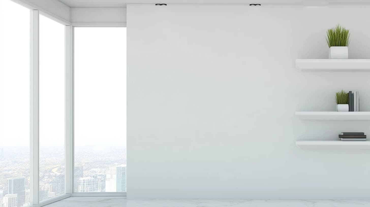 Bright Wall Shelf Background 10 - Free virtual background for Zoom, Teams & Google Meet