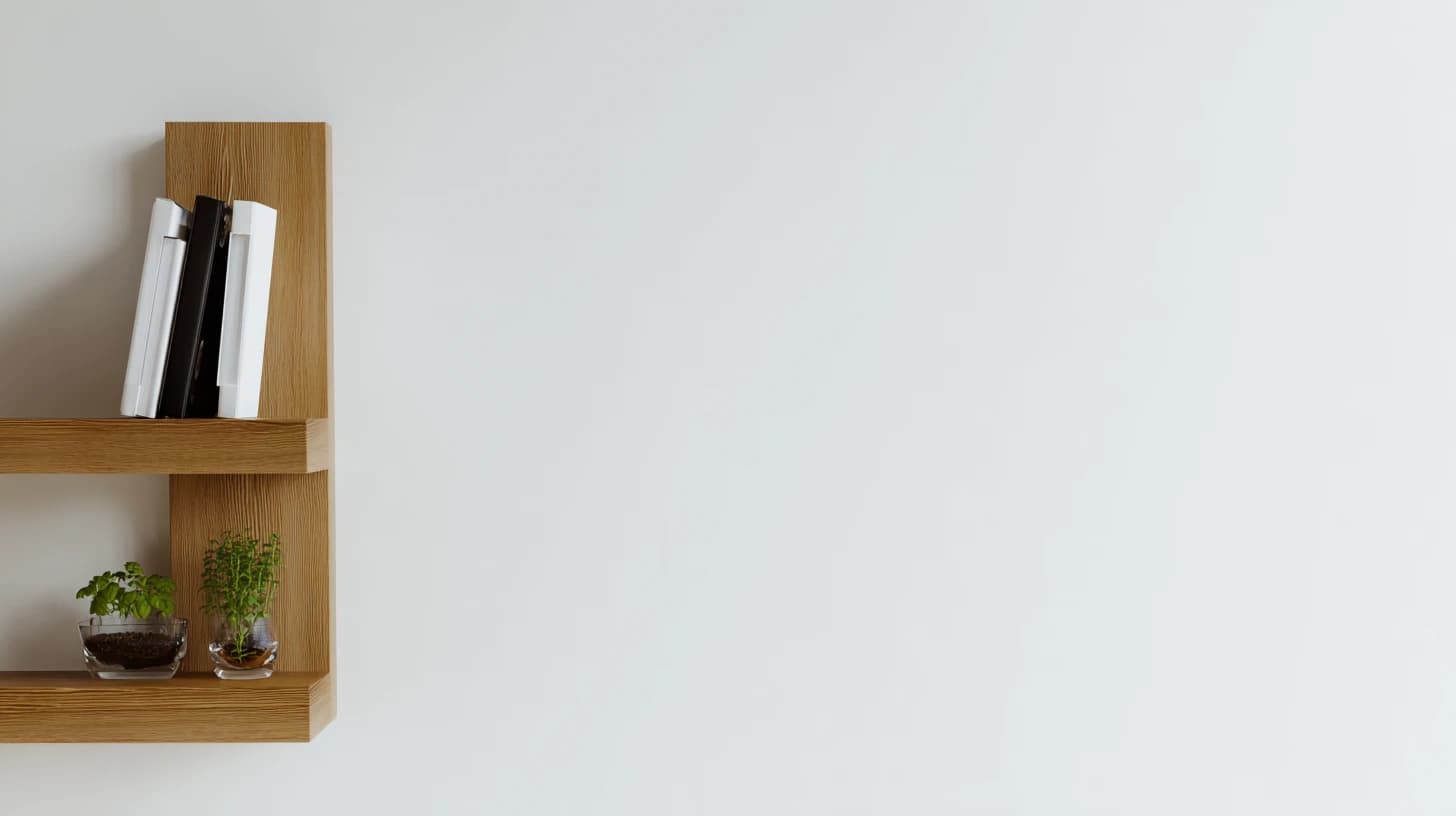 Bright Wall Shelf Background 15 - Free virtual background for Zoom, Teams & Google Meet