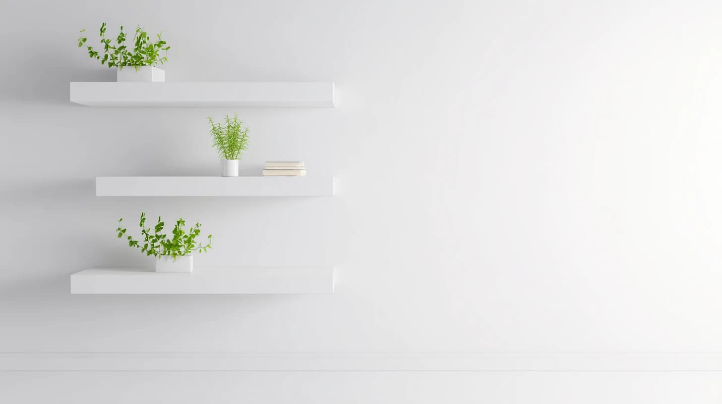 Bright Wall Shelf Background 17 - Free virtual background for Zoom, Teams & Google Meet