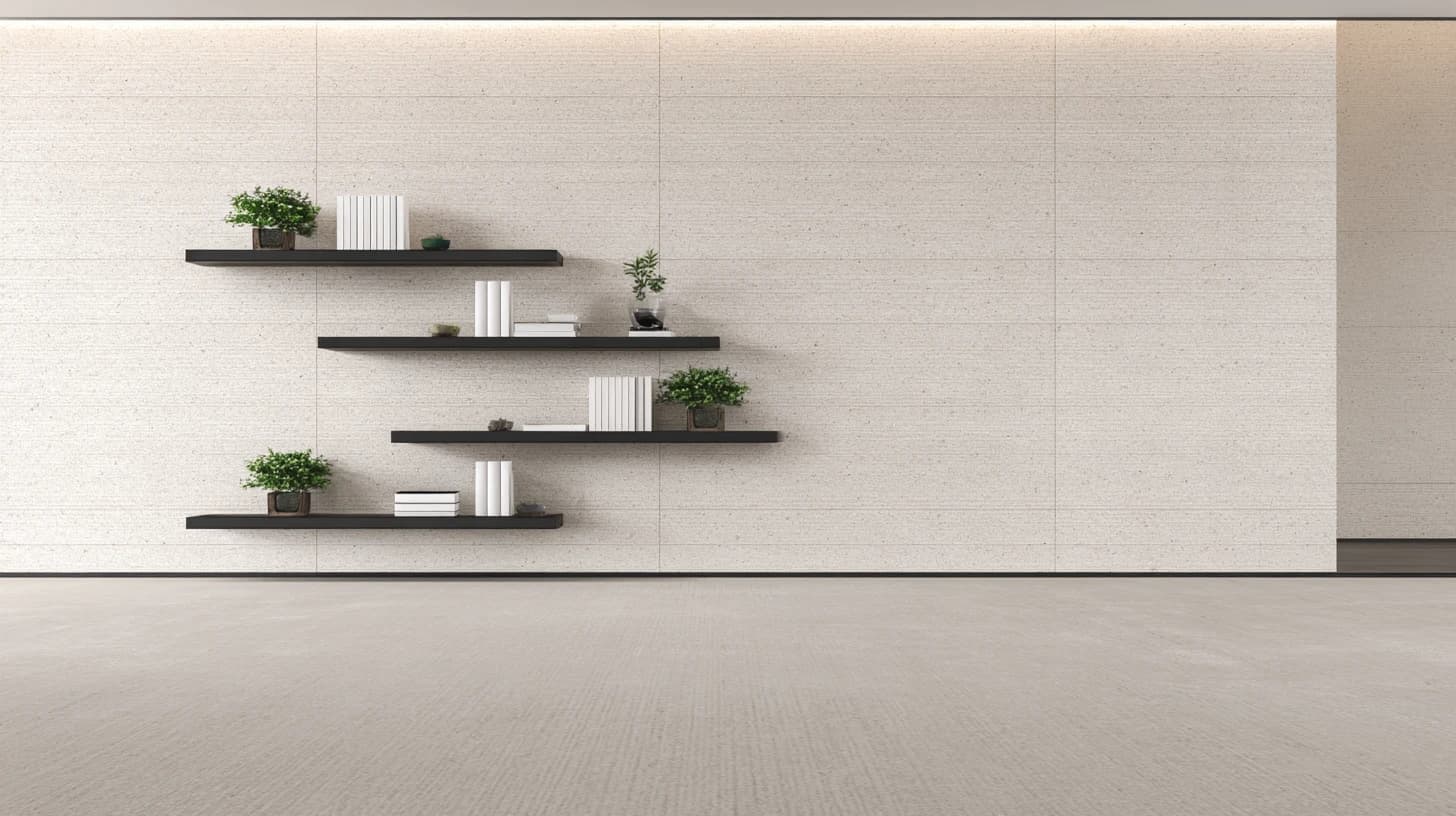 Bright Wall Shelf Background 20 - Free virtual background for Zoom, Teams & Google Meet