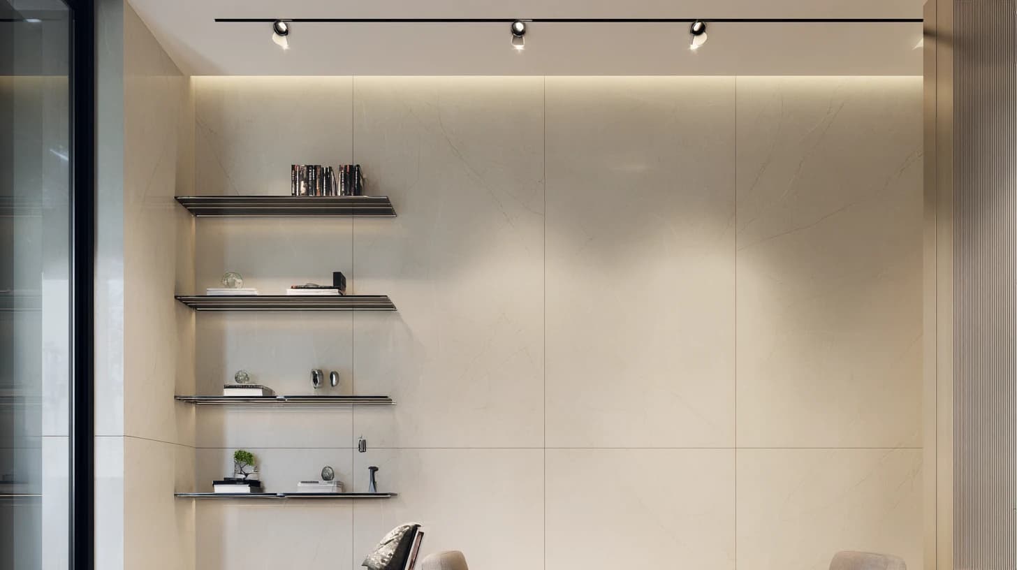 Bright Wall Shelf Background 22 - Free virtual background for Zoom, Teams & Google Meet