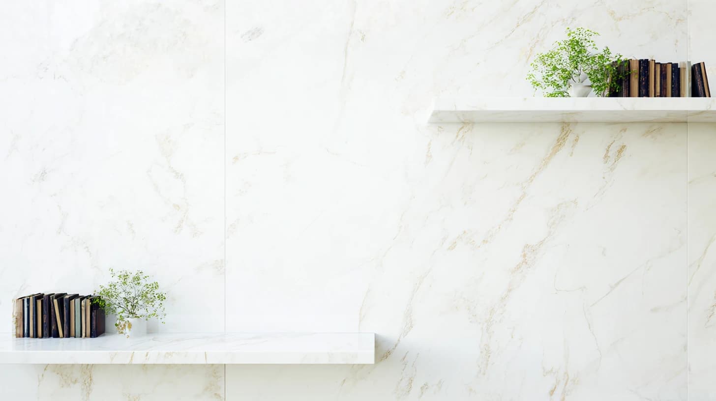 Bright Wall Shelf Background 25 - Free virtual background for Zoom, Teams & Google Meet