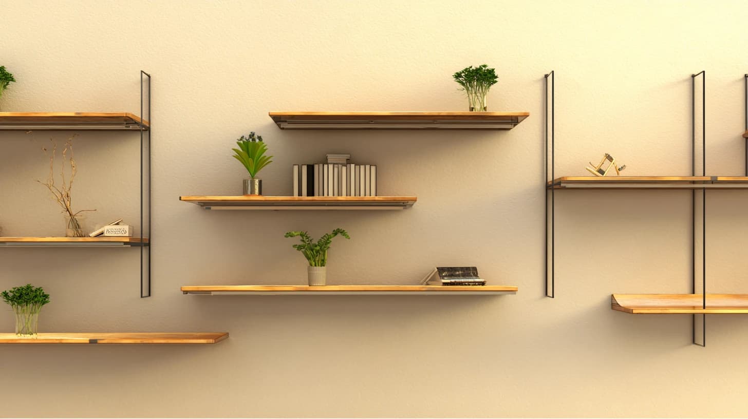 Bright Wall Shelf Background 26 - Free virtual background for Zoom, Teams & Google Meet