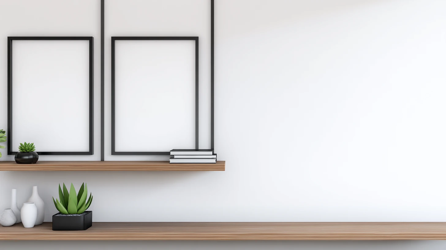 Bright Wall Shelf Background 27 - Free virtual background for Zoom, Teams & Google Meet