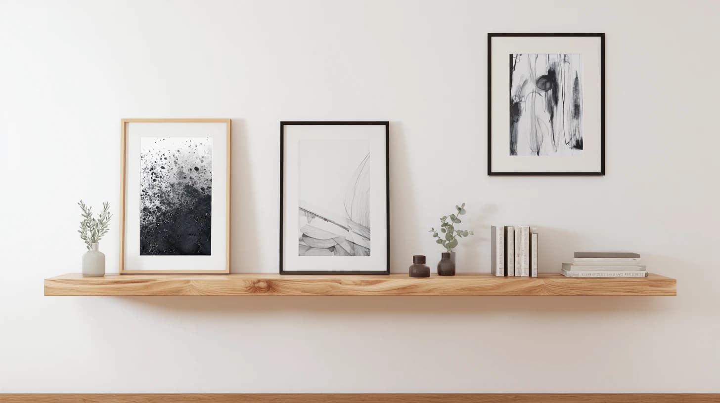 Bright Wall Shelf Background 28 - Free virtual background for Zoom, Teams & Google Meet