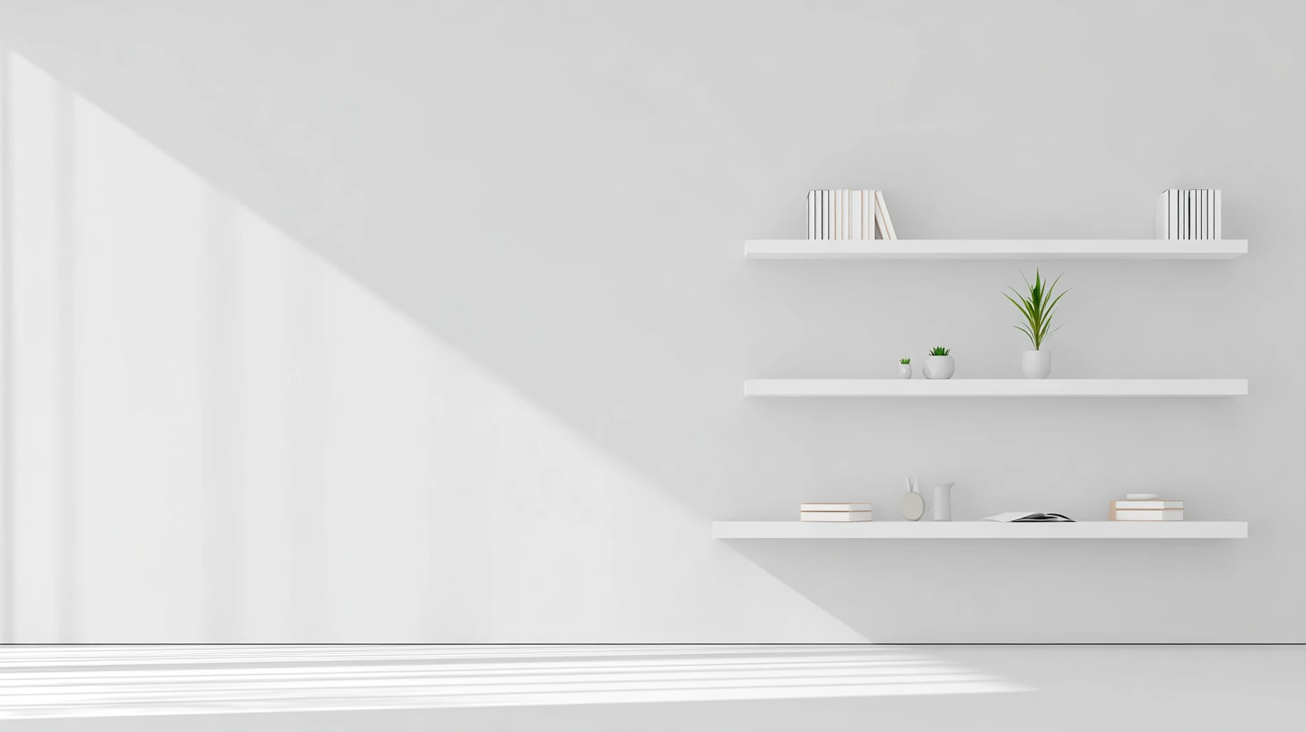 Bright Wall Shelf Background 39 - Free virtual background for Zoom, Teams & Google Meet