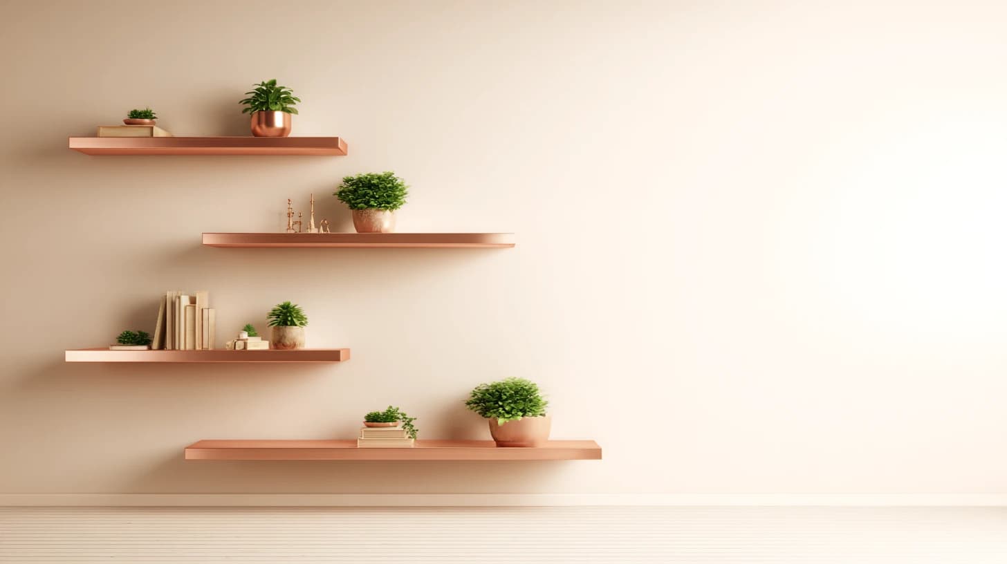 Bright Wall Shelf Background 43 - Free virtual background for Zoom, Teams & Google Meet