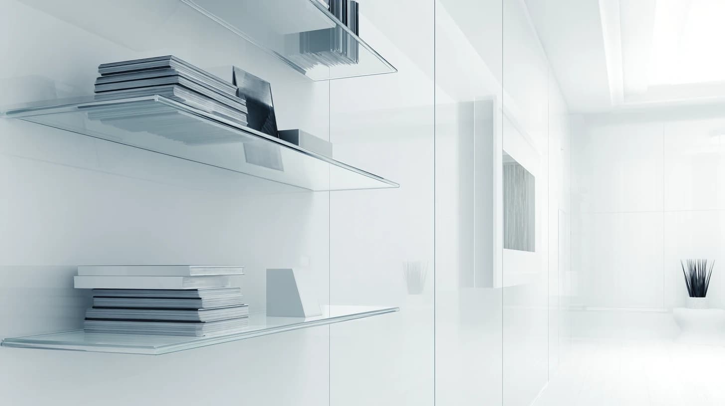 Bright Wall Shelf Background 46 - Free virtual background for Zoom, Teams & Google Meet