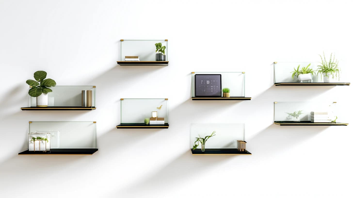 Bright Wall Shelf Background 47 - Free virtual background for Zoom, Teams & Google Meet