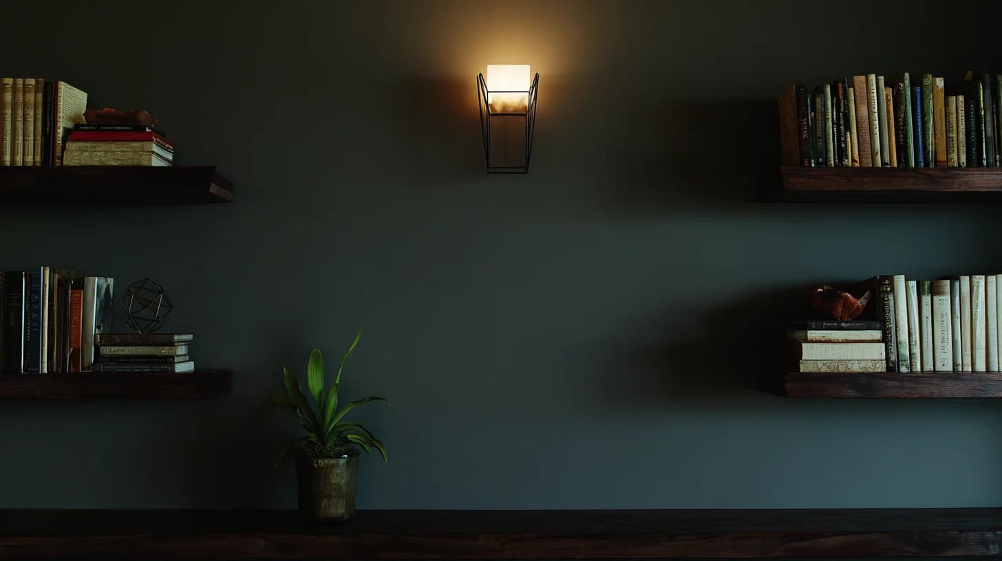 Download Dark Wall Shelf Background 52 - Professional video call background Dark Wall Shelf Background 52 - Free virtual background for Zoom, Teams & Google Meet