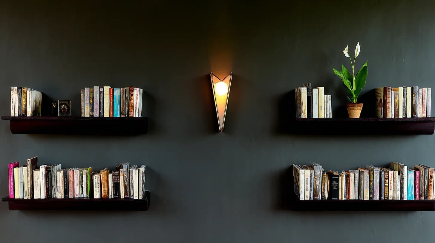 Download Dark Wall Shelf Background 53 - Professional video call background Dark Wall Shelf Background 53 - Free virtual background for Zoom, Teams & Google Meet