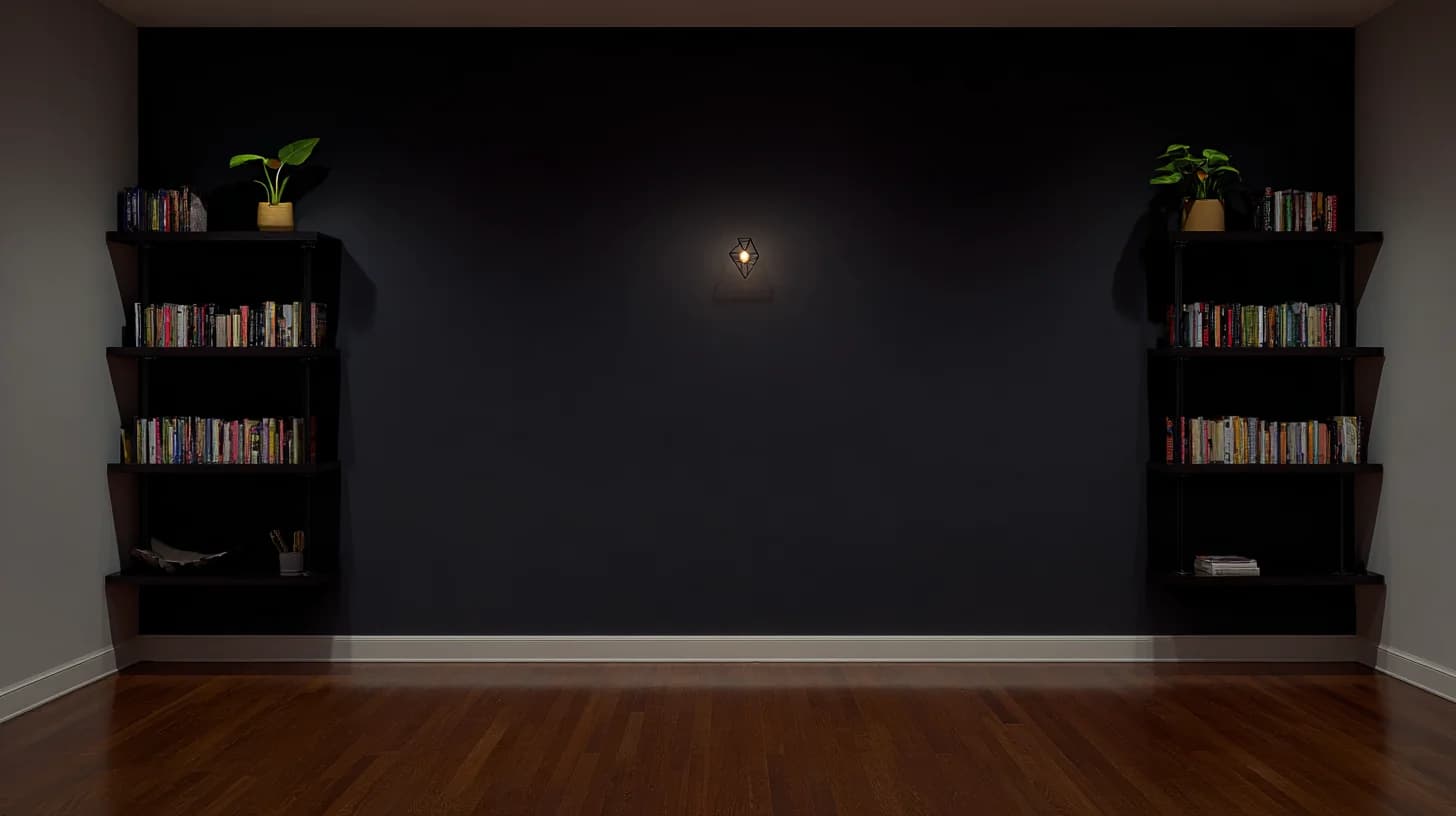 Download Dark Wall Shelf Background 54 - Professional video call background Dark Wall Shelf Background 54 - Free virtual background for Zoom, Teams & Google Meet