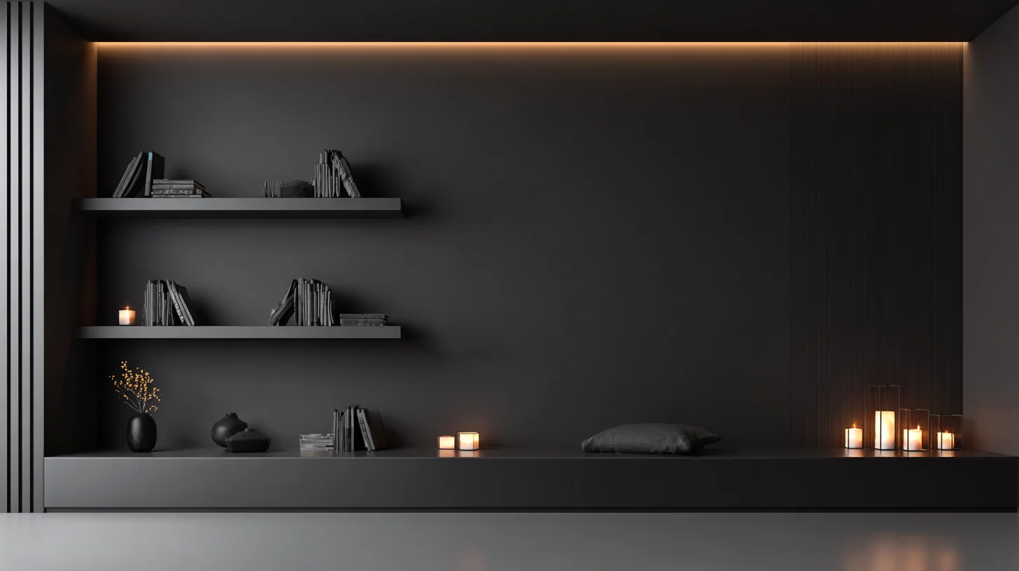 Download Dark Wall Shelf Background 77 - Professional video call background Dark Wall Shelf Background 77 - Free virtual background for Zoom, Teams & Google Meet