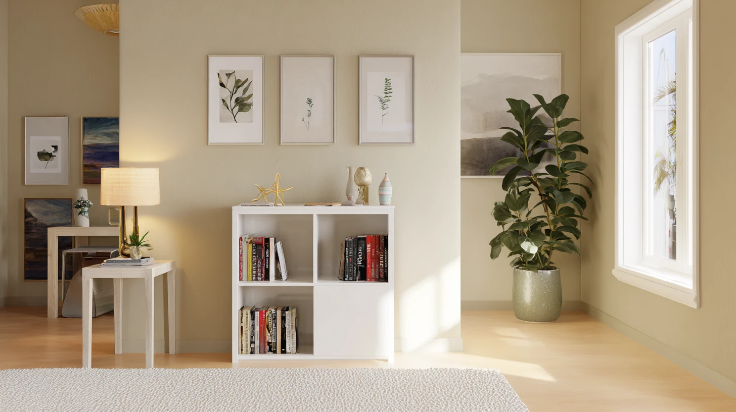 Bright Bookshelf Background 4 - Free virtual background for Zoom, Teams & Google Meet