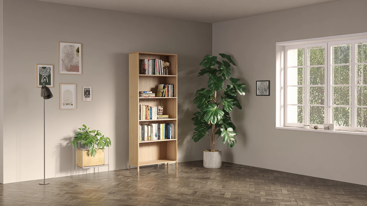 Bright Bookshelf Background 8 - Free virtual background for Zoom, Teams & Google Meet