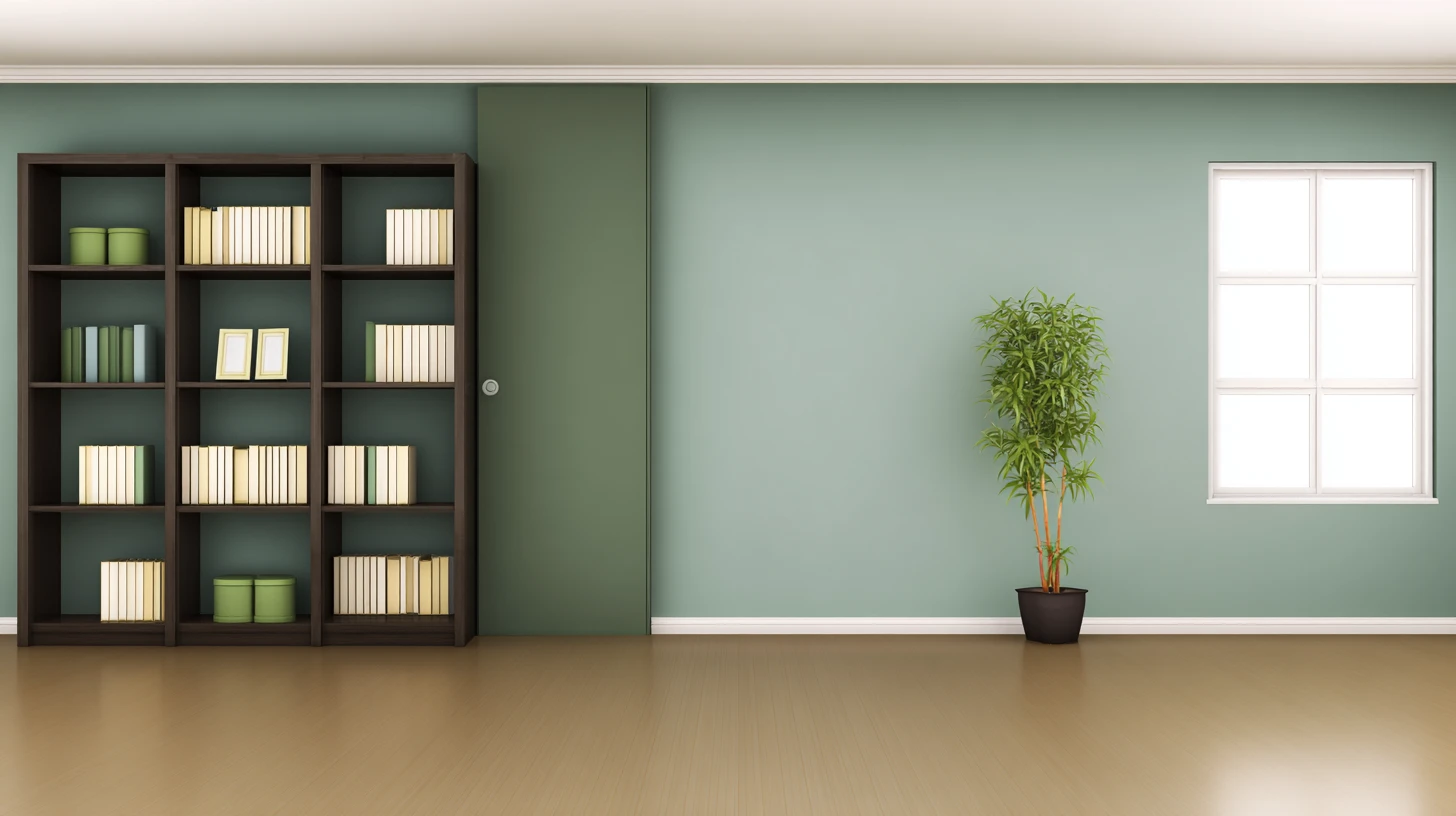 Bright Bookshelf Background 13 - Free virtual background for Zoom, Teams & Google Meet