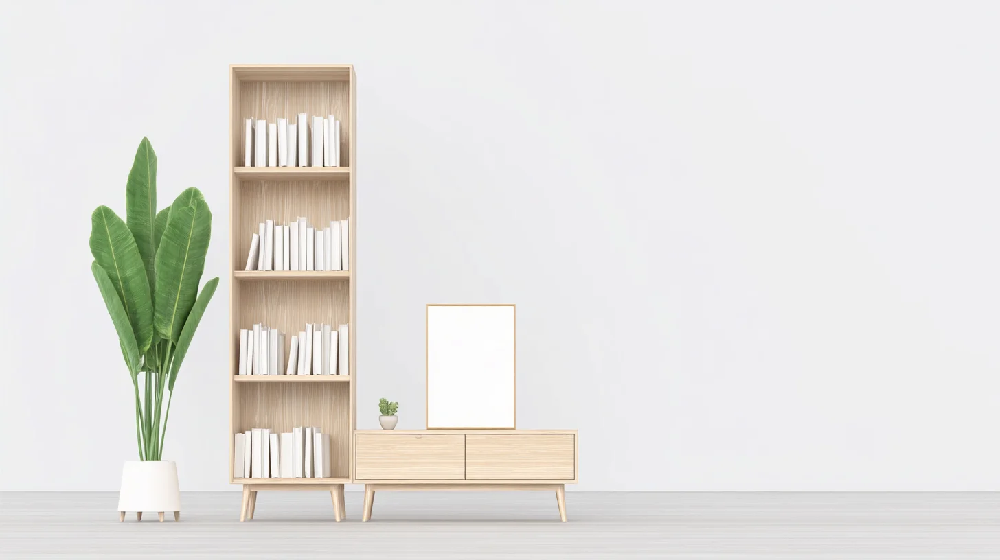 Bright Bookshelf Background 28 - Free virtual background for Zoom, Teams & Google Meet