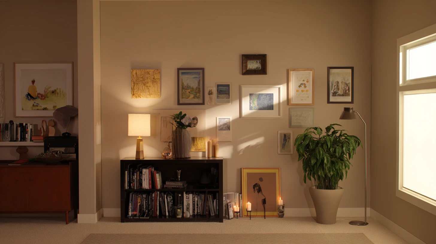 Dark Bookshelf Background 14 - Free virtual background for Zoom, Teams & Google Meet