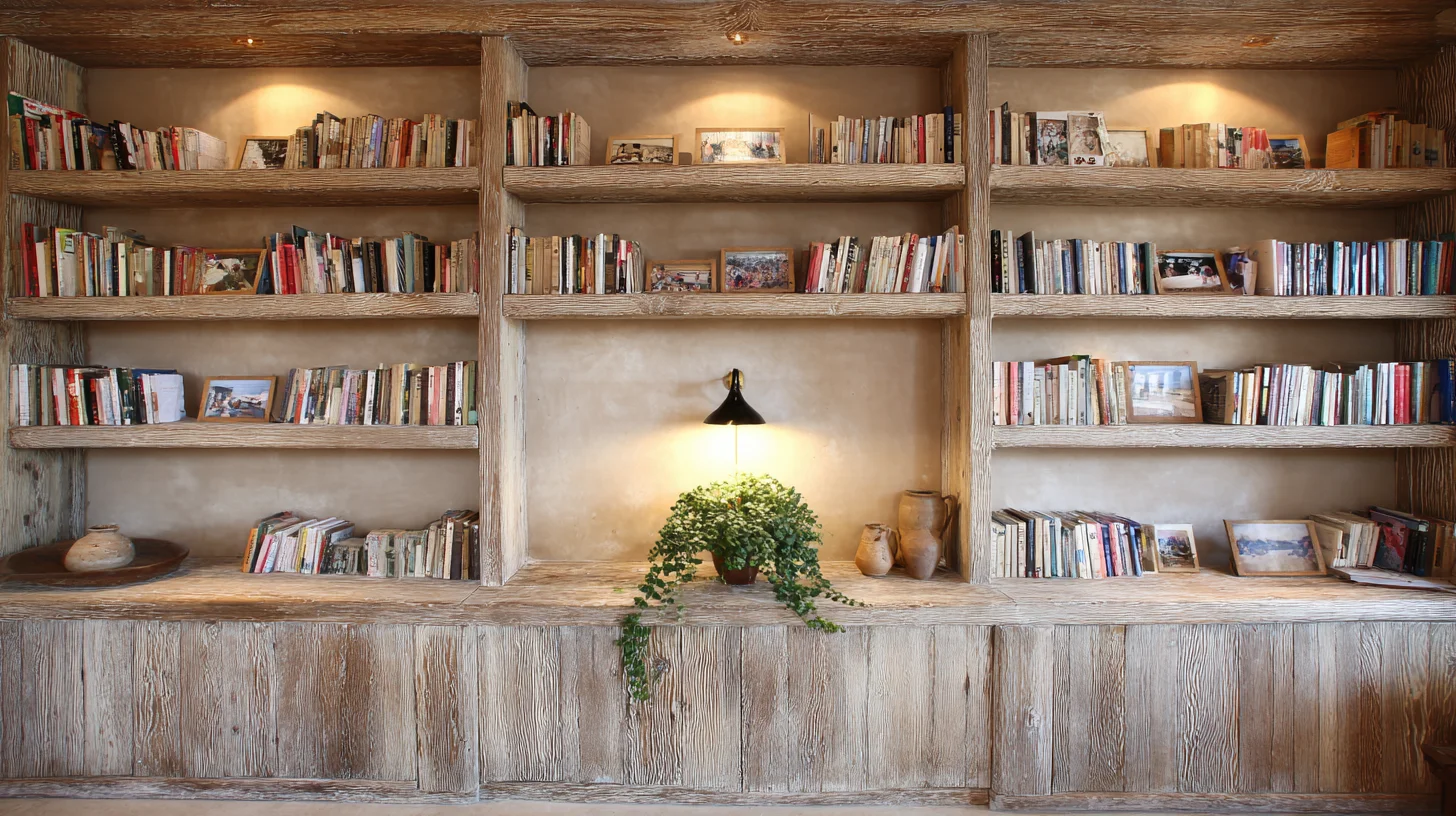 Dark Bookshelf Background 30 - Free virtual background for Zoom, Teams & Google Meet