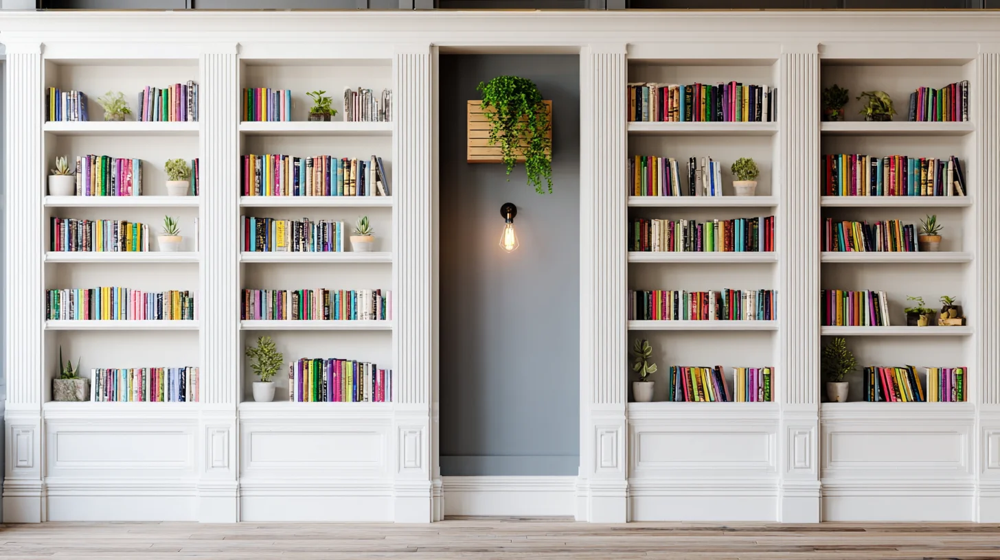 Dark Bookshelf Background 42 - Free virtual background for Zoom, Teams & Google Meet