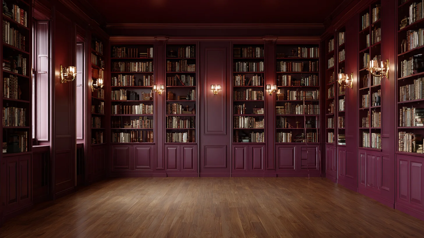 Dark Bookshelf Background 47 - Free virtual background for Zoom, Teams & Google Meet