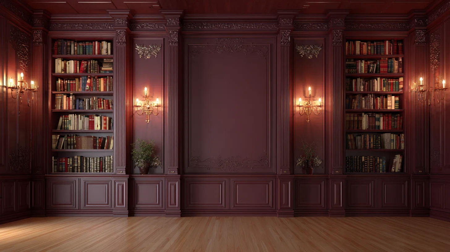 Dark Bookshelf Background 50 - Free virtual background for Zoom, Teams & Google Meet
