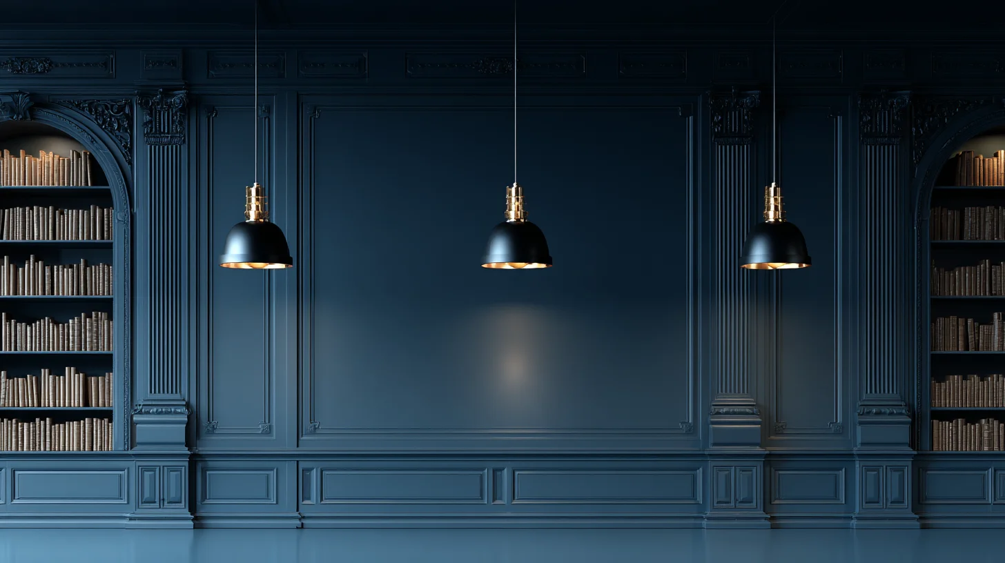 Dark Bookshelf Background 62 - Free virtual background for Zoom, Teams & Google Meet